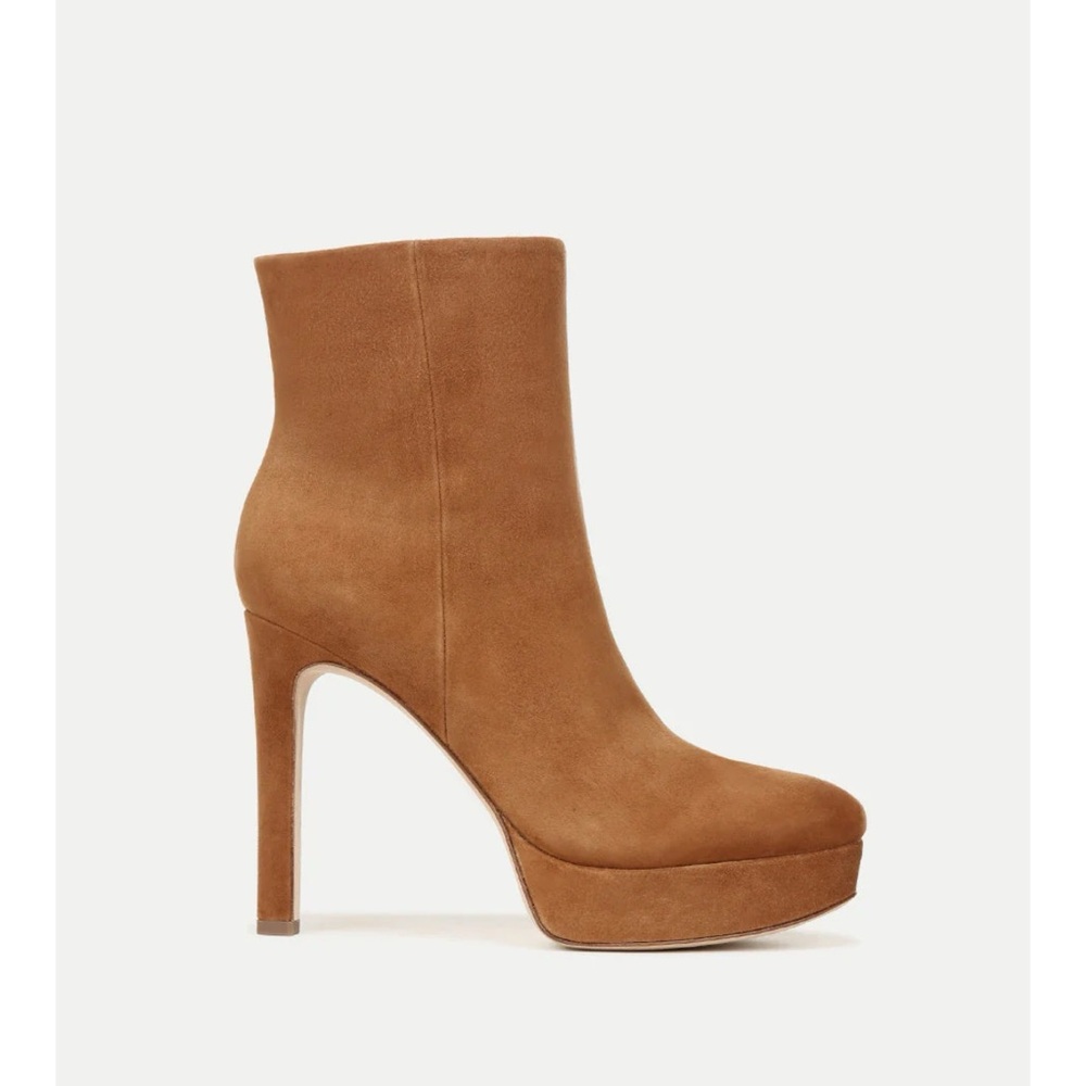New Veronica Beard Dali Platform Bootie Camel Sz 10